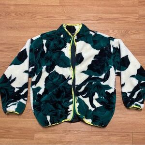 HUF Green and White Floral Puffer Jacket